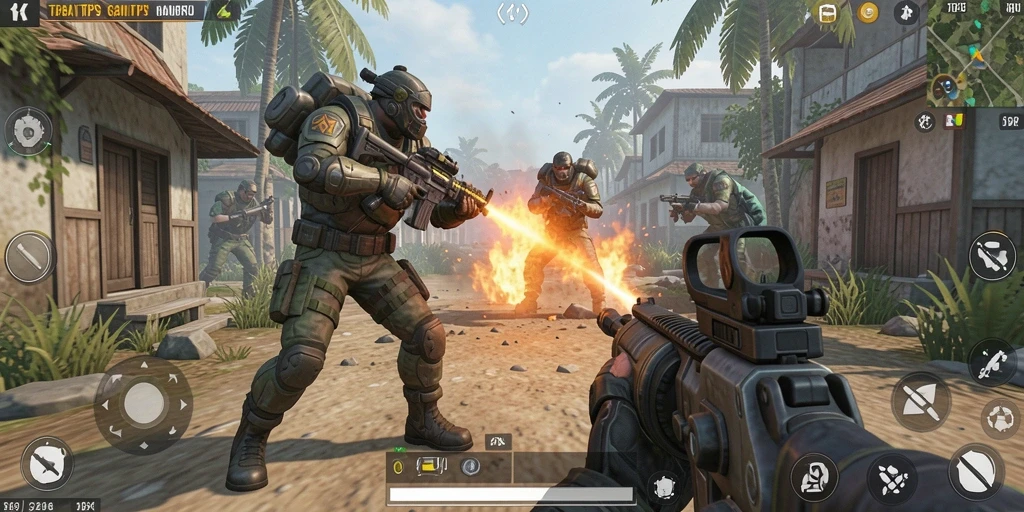 Tampilan gameplay seru di 5ZK dengan aksi TPS menegangkan.