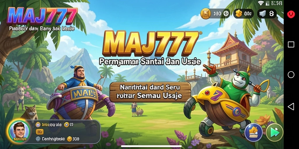 Tampilan gameplay MAJ777 yang ceria dan menarik.