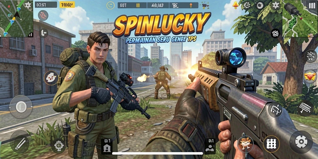 Tangkapan layar SPINLUCKY menunjukkan gameplay yang mendebarkan dan grafis menawan.