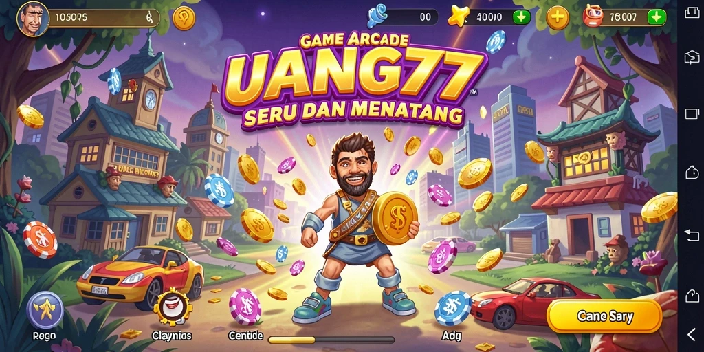 Tampilan gameplay UANG77 yang menarik dengan tantangan seru.